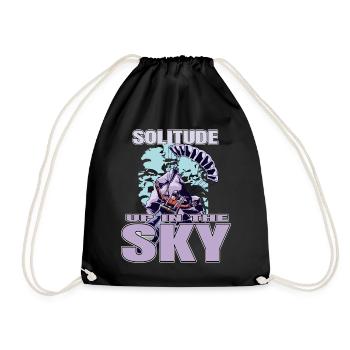 Solitude Up in the Sky – Paragliding - Drawstring Bag - black - Front