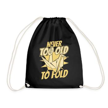 Jamais trop vieux pour plier hibou grue en papier pliage - Sac de sport léger - noir - Devant