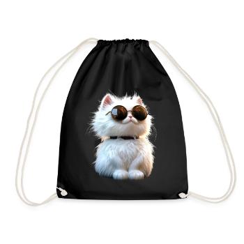 Chat Angora Blanc Chat Angora Chats Angora Mignons - Sac de sport léger - noir - Devant