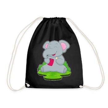 Elephant Potato Chips - Drawstring Bag - black - Front