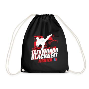 Taekwondo Blackbelt Fighter kick champion - Sac de sport léger - noir - Devant