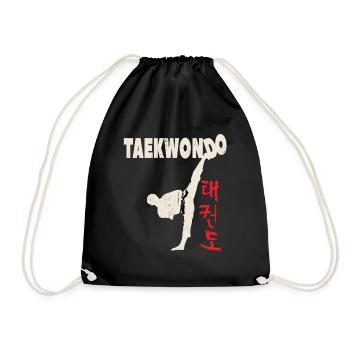 Techniques de maîtrise du taekwondo et coups de pied d’arts martiaux - Sac de sport léger - noir - Devant