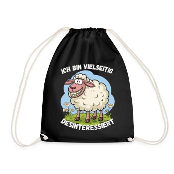 Hamburg Sheep North German Cool Colleague Fun Funny - Drawstring Bag - black - Front