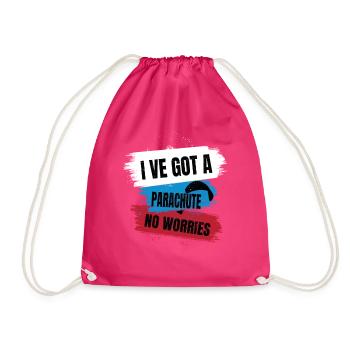 Solitude Up in the Sky – Paragliding - Drawstring Bag - fuchsia - Front