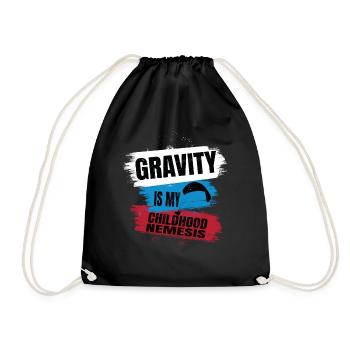 La gravité est mon ennemi juré d’enfance – Le plaisir du parapente - Sac de sport léger - noir - Devant