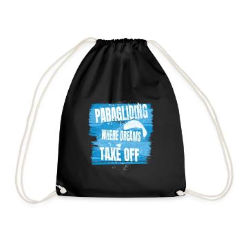 Paragliding: Where Dreams Take Off - Turnbeutel - Schwarz - Vorne