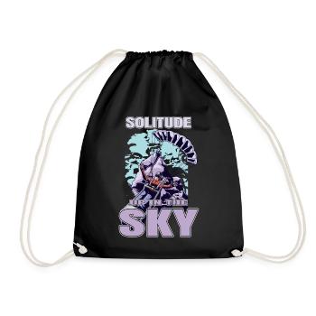 Solitude Up in the Sky – Paragliding - Drawstring Bag - black - Front