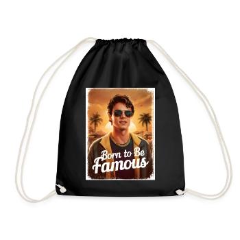 Born to be famous boy - Drawstring Bag - black - Front