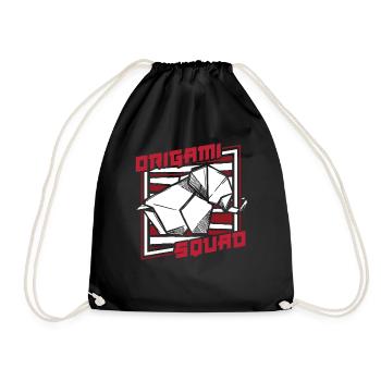Origami Squad Pliant Hibou Papier Grue Maître - Sac de sport léger - noir - Devant