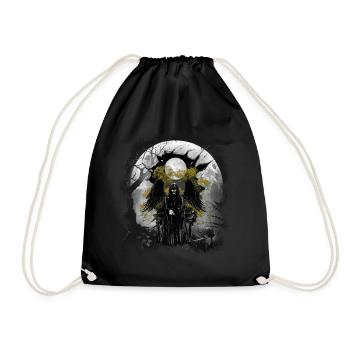 mystical halloween ghost ghost ghost - Drawstring Bag - black - Front
