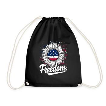 Drapeau Liberty Sunflower USA - Sac de sport léger - noir - Devant