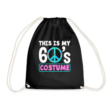 This is my 60's costume - Drawstring Bag - black - Front