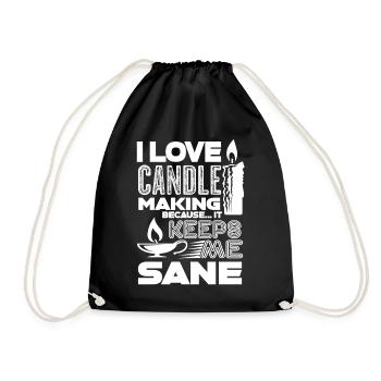 Candle Making I Love Candle Making - Drawstring Bag - black - Front