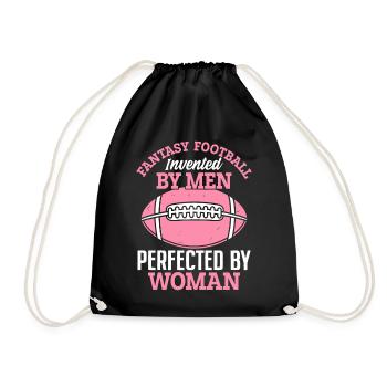 Fantasy Football inventé par les hommes FFL Girls Draft - Sac de sport léger - noir - Devant