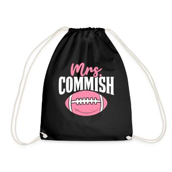 Mrs Commish Commissioner FFL Girls Fantasy - Drawstring Bag - black - Front