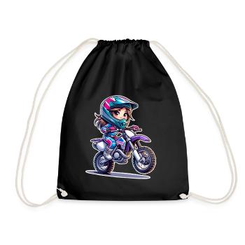 Motocross Femmes Filles Fille - Sac de sport léger - noir - Devant