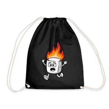 Marshmallow Brennt - Turnbeutel - Schwarz - Vorne