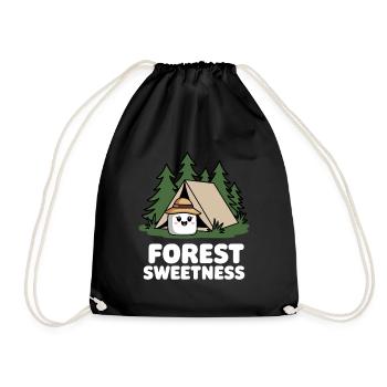 Drôle de dicton de guimauve de camping - Sac de sport léger - noir - Devant