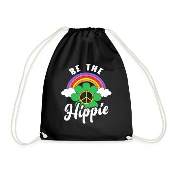Être le Hippie Signe de Paix Arc-en-ciel Hippie - Sac de sport léger - noir - Devant