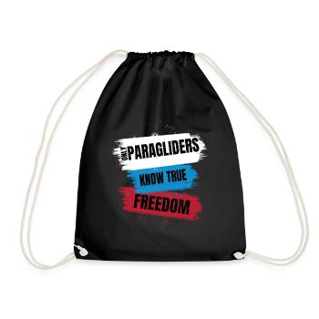 Only Paragliders Know True Freedom - Drawstring Bag - black - Front