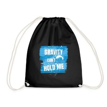 Gravity Can’t Hold Me – Puissance du parapente - Sac de sport léger - noir - Devant