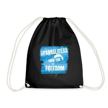 Only Paragliders Know True Freedom - Drawstring Bag - black - Front