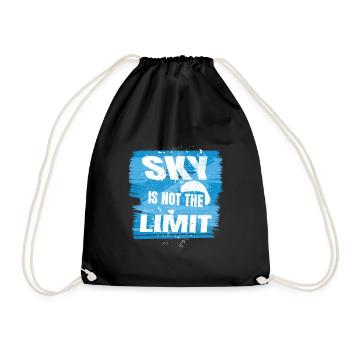 Sky Is Not the Limit – Paragliding Adventure - Drawstring Bag - black - Front