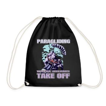 Paragliding – Where Dreams Take Off - Turnbeutel - Schwarz - Vorne
