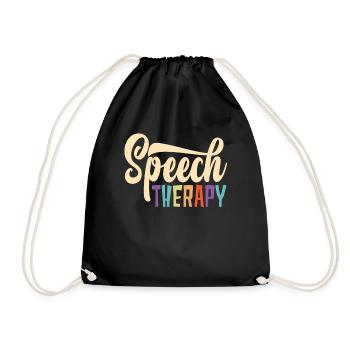 Orthophonie Lettres colorées - Sac de sport léger - noir - Devant