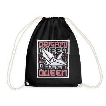 Origami Reine Pliant Hibou Papier Grue Maître - Sac de sport léger - noir - Devant