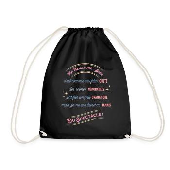Ma meilleure amie, Cadeau Best friend, Amitié - Sac de sport léger - noir - Devant