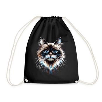 Ragdoll Katze Ragdollkatze Cat Süße Ragdoll Katzen - Turnbeutel - Schwarz - Vorne