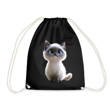Ragdoll Katze Ragdollkatze Cat Süße Ragdoll Katzen - Turnbeutel - Schwarz - Vorne