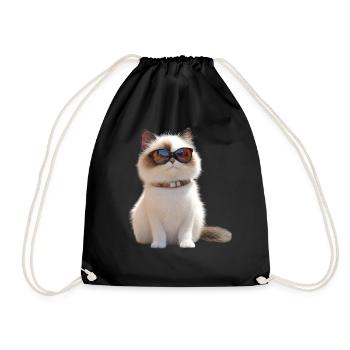Ragdoll Katze Ragdollkatze Cat Süße Ragdoll Katzen - Turnbeutel - Schwarz - Vorne