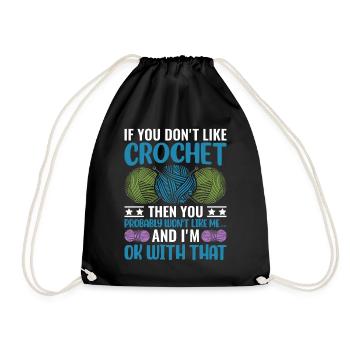 Si vous n’aimez pas le crochet, vous n’aimerez probablement pas - Sac de sport léger - noir - Devant