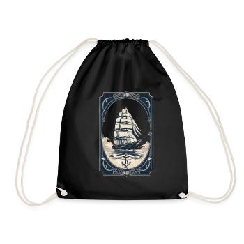 Voilier maritime Aventure Romance - Sac de sport léger - noir - Devant