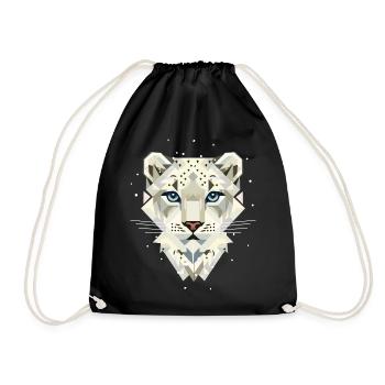 Snow Leopard – Strong Elegance in the Wild - Drawstring Bag - black - Front