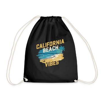 Ambiance de la plage californienne - Sac de sport léger - noir - Devant
