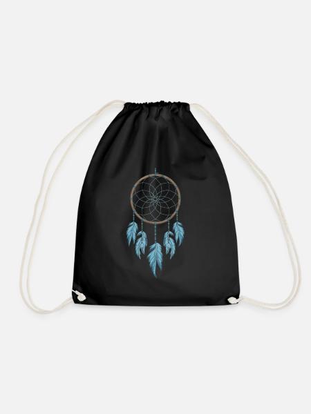 Dream catcher - Drawstring Bag - black