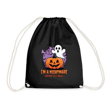 Cute Ghosts Halloween Outfit Women - Drawstring Bag - black - Front