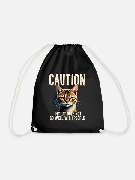 Lustiges Katzen Katzenbesitzer Haustier Katze - Turnbeutel - Schwarz