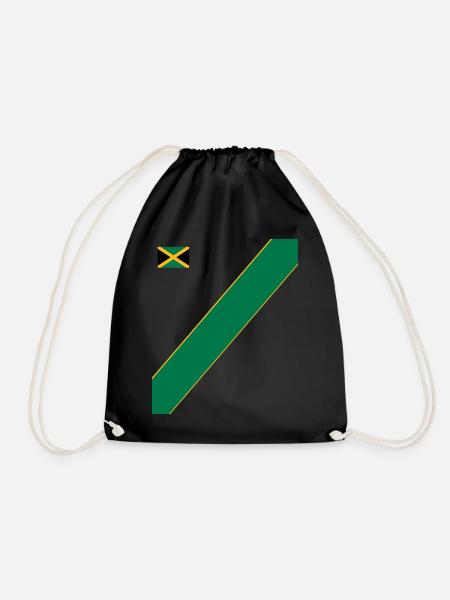 Jamaica Jamaika Rasta Raggea Rastafari Flagge - Turnbeutel - Schwarz