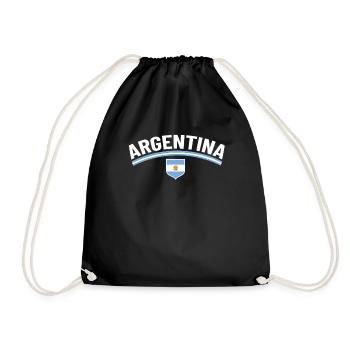 Argentine Cadeau Argentine Drapeau argentin - Sac de sport léger - noir - Devant