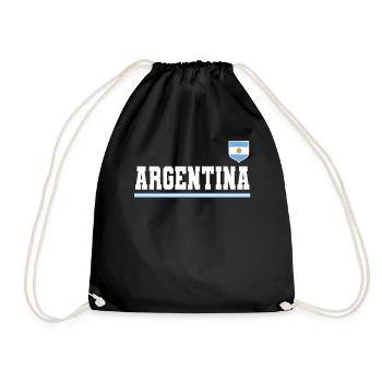 Argentine Cadeau Argentine Drapeau argentin - Sac de sport léger - noir - Devant