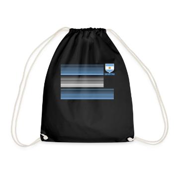 Argentine Cadeau Argentine Drapeau argentin - Sac de sport léger - noir - Devant
