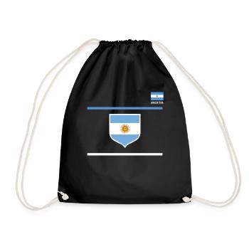 Argentine Cadeau Argentine Drapeau argentin - Sac de sport léger - noir - Devant