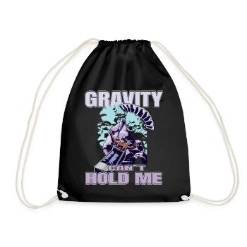 Gravity Can't Hold Me – Paragliding Design - Drawstring Bag - black - Front