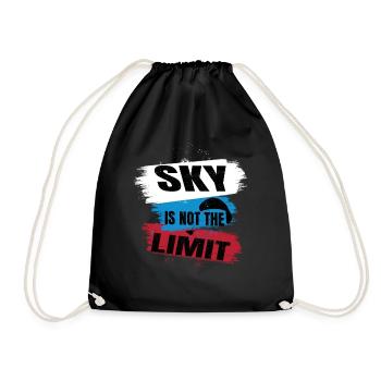 Sky Is Not the Limit – Paragliding Design - Drawstring Bag - black - Front