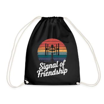 Signal of Friendship Ham Radio Amateur Radio - Drawstring Bag - black - Front