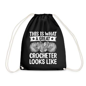 Voici à quoi ressemble un grand crocheteur - Croche - Sac de sport léger - noir - Devant